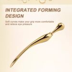 Eye Cream Stick Roller For Face Metal Spatula Puff Applicator Eye Cream Massager Facial Cream Massage Sticks Eye Massage Stick Metal Makeup Spatula Eye Wand 10cm