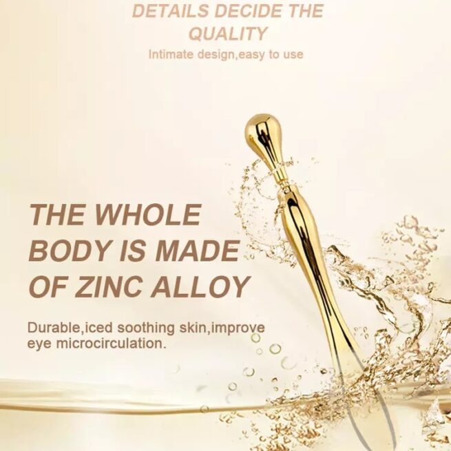 Eye Cream Stick Roller For Face Metal Spatula Puff Applicator Eye Cream Massager Facial Cream Massage Sticks Eye Massage Stick Metal Makeup Spatula Eye Wand 10cm