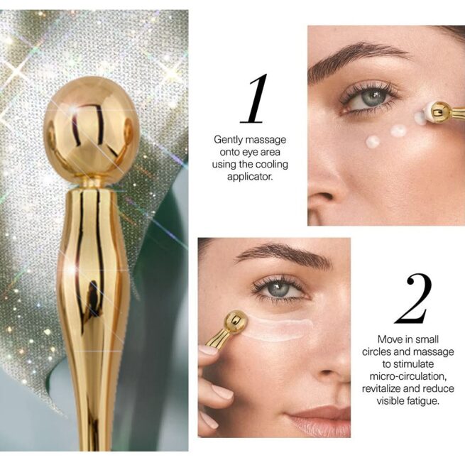 Eye Cream Stick Roller For Face Metal Spatula Puff Applicator Eye Cream Massager Facial Cream Massage Sticks Eye Massage Stick Metal Makeup Spatula Eye Wand 10cm